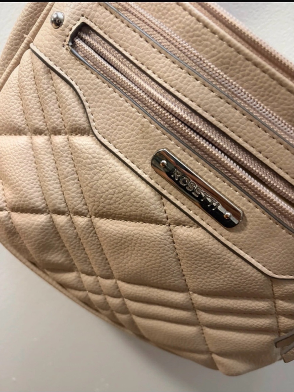 Rosetti Quilted Crossbody Bag in Cream-Tan
